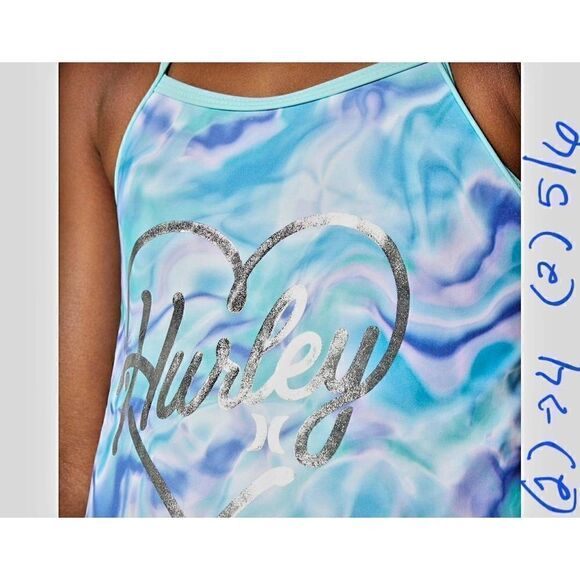 NWT GIRLS HURLEY TANKINI SET - Picture 3 of 3